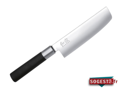 Couteau éminceur NAKIRI KAI WASABI BLACK lame 16.5 cm inox