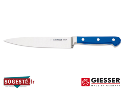 Couteau filet de sole GIESSER-MESSER lame droite étroite 18 cm bleu