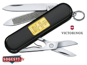 Couteau Suisse VICTORINOX classic noir LINGOT D'OR