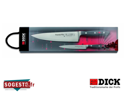 Set de 2 couteaux DICK série PREMIER PLUS dont 1 couteau du chef 21 cm