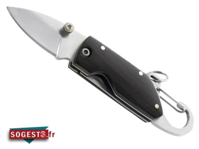 Canif HERBERTZ manche bois Japonais 5 cm avec Mousqueton