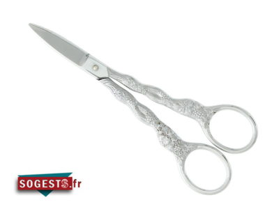 Ciseaux à raisins 16 cm chromés branches ouvragées