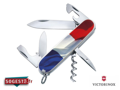 Couteau Suisse VICTORINOX SPARTAN manche 91 mm blanc drapeau Français