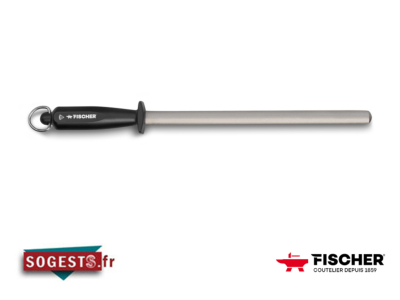Fusil de boucher FISCHER "DIAMANT" mèche ovale 27 cm recouverte de chrome, manche noir