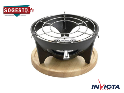 Réchaud à fondue noir pour caquelons savoyards Ø 20 et 24 cm