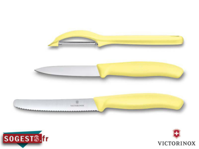 Set 3 pièces VICTORINOX SWISSCLASSIC jaune acidulé