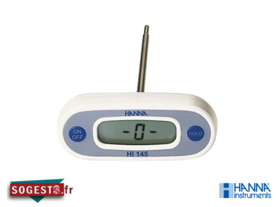 Thermomètre HI145-00 en T, sonde 12,5 cm